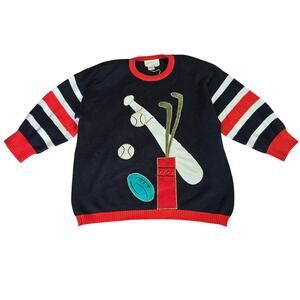 Lilly of California Womens Vintage 70s Deadstock Preppy Old Money Golf Sweater L